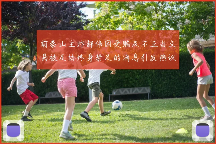 前泰山主帅郝伟因受贿及不正当交易被足协终身禁足的消息引发热议